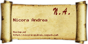 Nicora Andrea névjegykártya